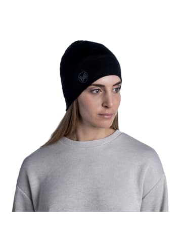 Buff Buff Merino Lightweight Beanie in Schwarz