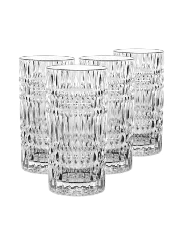 Nachtmann 4er Set Longdrinkgläser Ethno in Transparent 420 ml in transparent