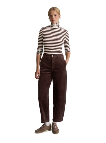 Marc O'Polo DENIM Cordhose Model Airin barrel leg in Espresso Brown