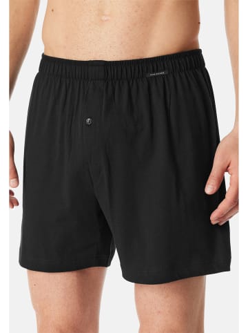 Schiesser Boxershorts Singel-Jersey in Schwarz