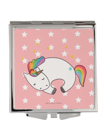 Mr. & Mrs. Panda Kosmetikspiegel Einhorn Nacht ohne Spruch in Rot Pastell