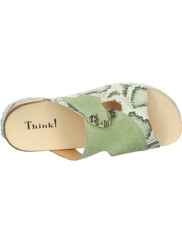 Think! Tieffußbett Pantolette MIZZI DAMEN in Green/Kombi