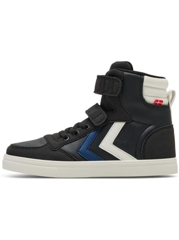 Hummel Kinder Sportschuh "Slimmer Stadil Leather High Jr" in Schwarz