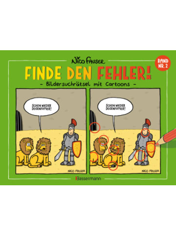 Bassermann Verlag Buch - Finde den Fehler - Band Nr.2 - Bildersuchrätsel mit Cartoons