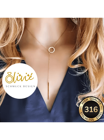 XCOAST Damen Halskette, Edelstahl, Gold