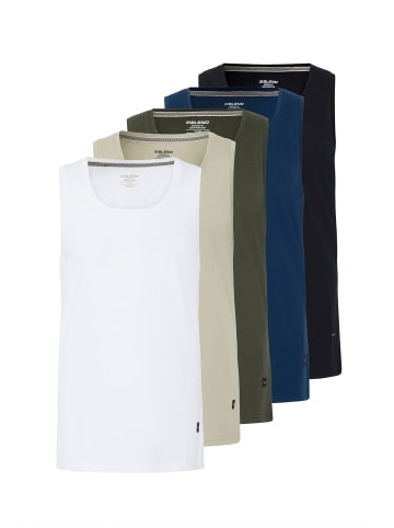 BLEND Rundhalsshirt BHKris 5er-Pack in Mehrfarbig