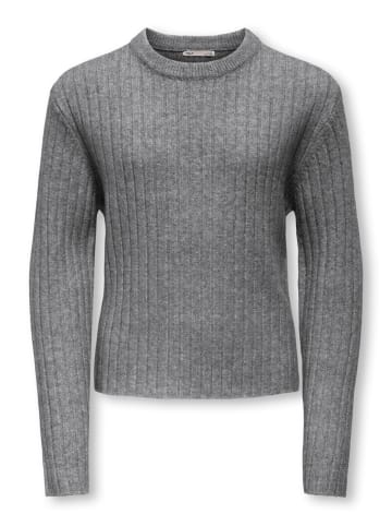 KIDS ONLY Pullover KOGJEANETT LIFE LS RIB in medium grey melange