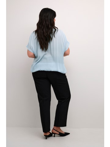 KAFFE curve Kurzarm-Bluse KCami Loose fit in Celestial Blue