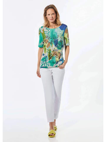 GOLDNER Shirt Shirt mit U-Boot-Ausschnitt in bunt / gemustert
