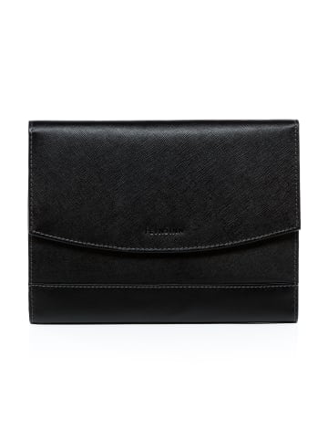 FERGÉ Leder-Aktenmappe echt Leder Organizer groß | Ledertasche schwarz-A5 TODD in schwarz