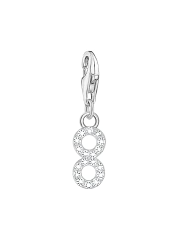 Thomas Sabo Charm-Anhänger Zahl 8 in silber, weiß