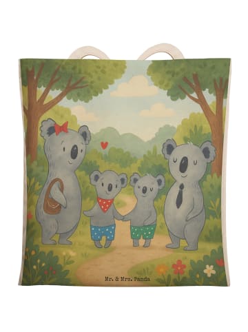 Mr. & Mrs. Panda Tote Bag Koala Familie zwei Design ohne Spruch in Weiß