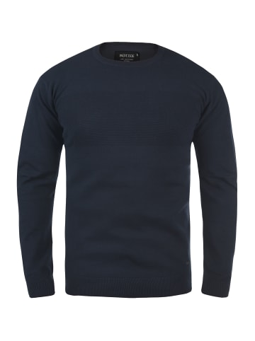 INDICODE Strickpullover IDErnesto 35424MM Strickpulli aus Feinstrick in dunkelblau