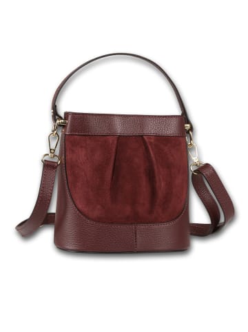 Toscanto Leder Umhängetasche Toscanto Tasche dunkelrot ca. 18cm