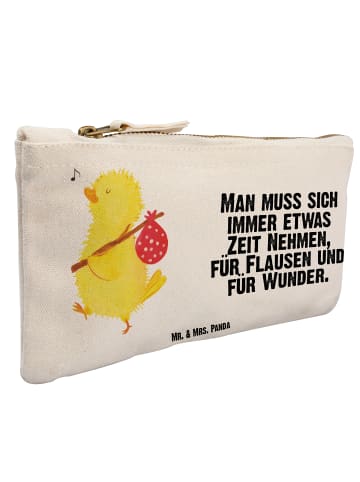 Mr. & Mrs. Panda Baumwolltasche Küken Wander mit Spruch in Weiß
