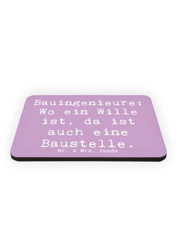 Mr. & Mrs. Panda Magnet Spruch Bauingenieur Wille mit Spruch in Lavendeltraum