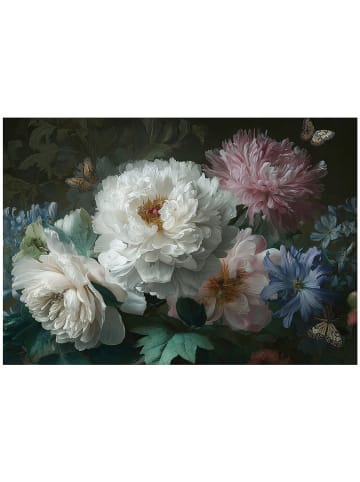 WALLARENA Fototapete Blumen in Schwarz