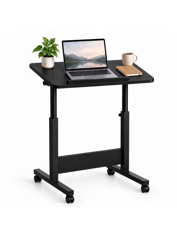 relaxdays Laptoptisch in Schwarz - (B)60 x (H)67-90 x (T)40 cm