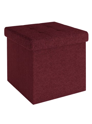 Intirilife Faltbare Sitzhocker 38x38x38 cm in KIRSCH ROT