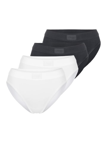 Sloggi Tai Slip Double Comfort T in Schwarz / weiß