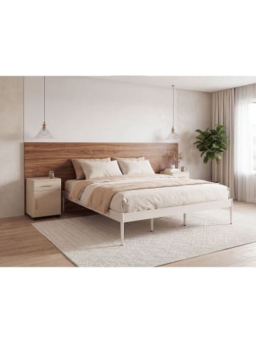 Beliani 2-tlg Doppelbett VAURS in Beige