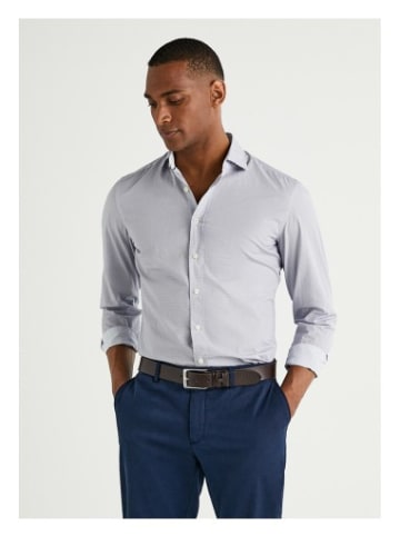 Hackett London Hemd in Weiß / Blau