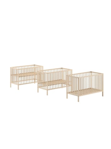 others BABYBETT Kara-lynn 124x84x65 aus Massivholz in Buche Natur