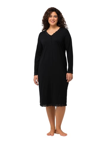 Ulla Popken Nachthemd in schwarz