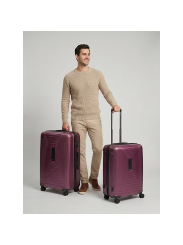 Redolz Essentials 14 4 Rollen Kofferset 2-teilig mit Dehnfalte in aubergine metallic