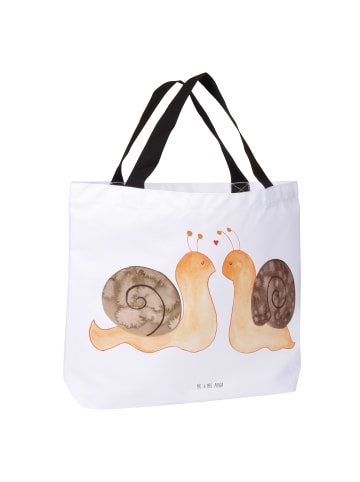 Mr. & Mrs. Panda Umhängetasche Schnecken Liebe ohne Spruch in Weiß