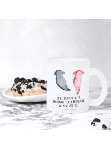 Mr. & Mrs. Panda Kaffeetasse Axolotl Freundin mit Spruch in Transparent