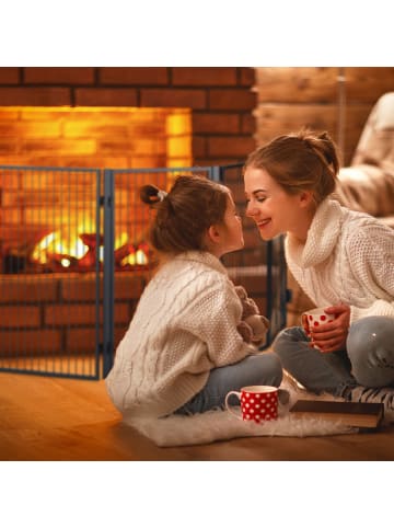 relaxdays Kaminschutzgitter in Schwarz