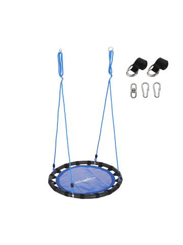 relaxdays Nestschaukel in Blau - 80 cm