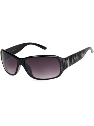 styleBREAKER Sonnenbrille in Schwarz / Grau-Violett Verlauf