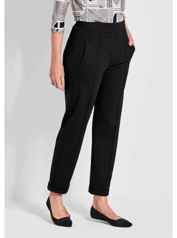 GOLDNER Kurzgröße:  Blaue Jerseyhose CARLA aus Viskosemix in schwarz