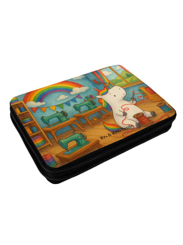 Mr. & Mrs. Panda Federmäppchen Einhorn Näherin Design ohne Spruch in Weiß