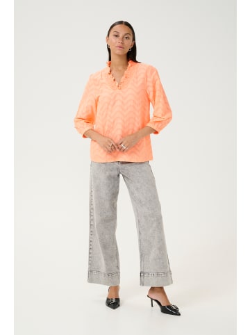 Kaffe Langarm-Bluse KAvictoria in Peach Nectar