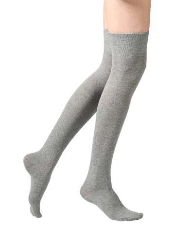 Yenita® Overknee Strümpfe in grau