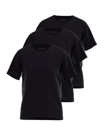 Tom Tailor Shirt 3Er Pack Ohio in schwarz-dunkel-uni