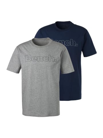 Bench T-Shirt in grau-meliert, navy