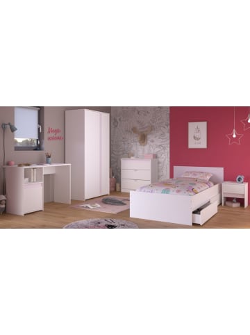 Parisot Jugendzimmer Set 5-tlg. mit Kleiderschrank Kommode Bett 90x200