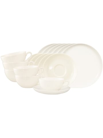 Seltmann Weiden 18er Set Tee-Set Savona Fine Diamond creme in creme