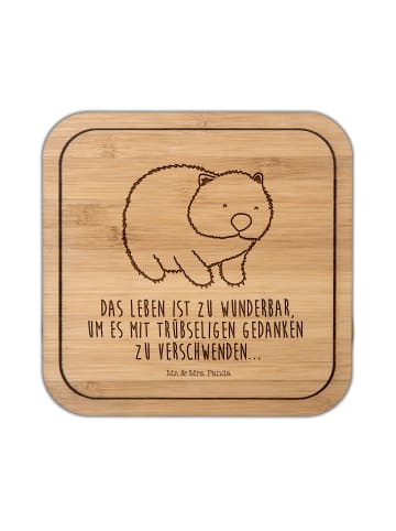 Mr. & Mrs. Panda gläseruntersetzer Wombat mit Spruch in Transparent