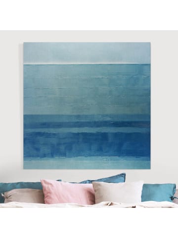 WALLART Leinwandbild - Die Flut in Blau