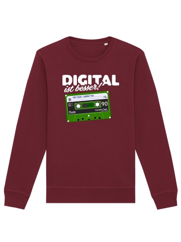 wat? Apparel Sweatshirt Digital ist besser in Weinrot