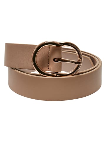 Urban Classics Urban Classics Damen Small Ring Buckle Belt in beige/gold
