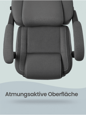 SONGMICS HOME Gaming-Stuhl Cathy in Grau - (B)70 x (H)129) x (T)70 cm