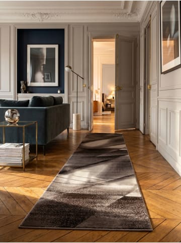 KADIMA DESIGN Teppich Kurzflor Waschbar Abstrakt ASPEN Strapazierfähig OEKO-TEX in Braun