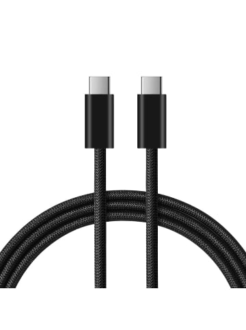 Platyne USB-C-auf-USB-C-Kabel in Schwarz