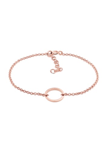 Elli Armband 925 Sterling Silber Geo, Kreis in Rosegold